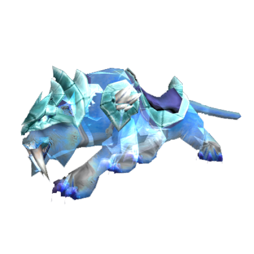 A spectral tiger mount from the WoW Trading Card Game, representing the best WoW private server's shop offerings.